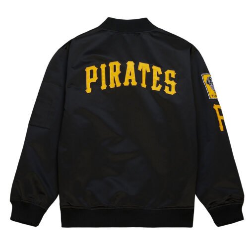 Pittsburgh Pirates Vintage Logo Lightweight Satin Jacket - Image 2