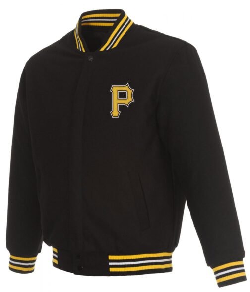 Pittsburgh Pirates Letterman Black Wool Jacket