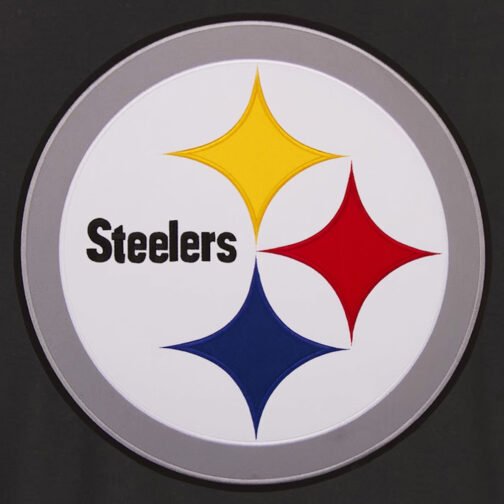 Pittsburgh Steelers Black and Gray Varsity Wool Jacket - Image 3