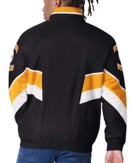 Pittsburgh Steelers Captain Black Varsity Satin Jacket