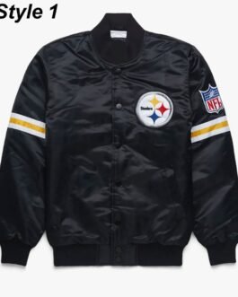 Pittsburgh Steelers NFL Black Satin Jacket