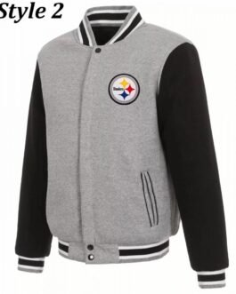 Varsity Pittsburgh Steelers Leather/Wool Jacket