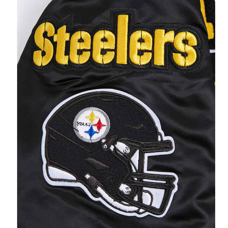 Pittsburgh Steelers Mashup Classic Rib Satin Jacket - Image 6