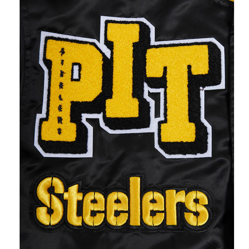 Pittsburgh Steelers Mashup Classic Rib Satin Jacket - Image 8