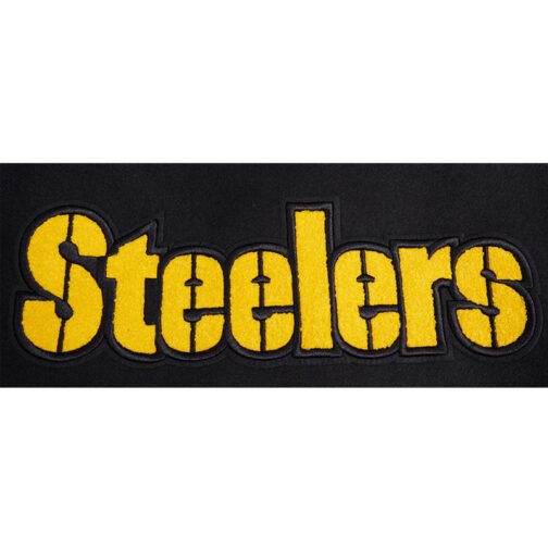 Pittsburgh Steelers Mashup Rib Varsity Wool/Leather Jacket - Image 6