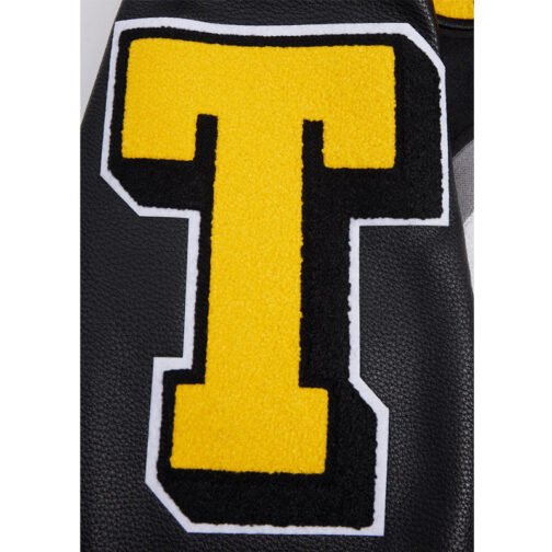 Pittsburgh Steelers Mashup Rib Varsity Wool/Leather Jacket - Image 9