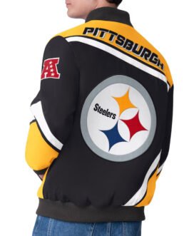 Pittsburgh Steelers Maximum Racing Black Jacket