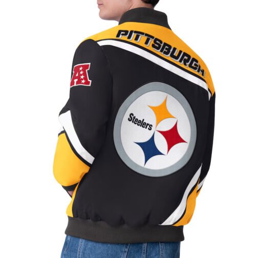 Pittsburgh Steelers Maximum Racing Black Jacket - Image 2
