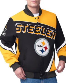 Pittsburgh Steelers Maximum Racing Black Jacket