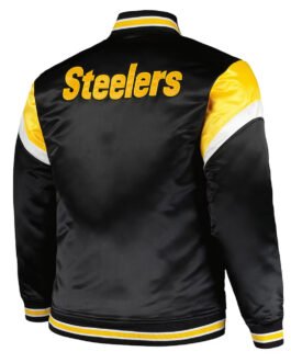 Pittsburgh Steelers Midweight Black Satin Jacket