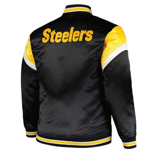 Pittsburgh Steelers Midweight Black Satin Jacket - Image 2