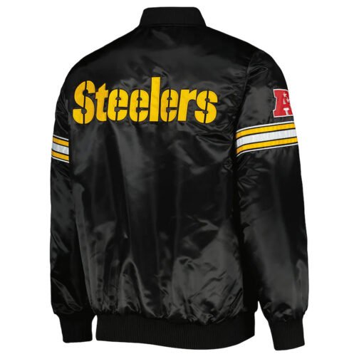 Pittsburgh Steelers Pick and Roll Satin Jacket - Image 2