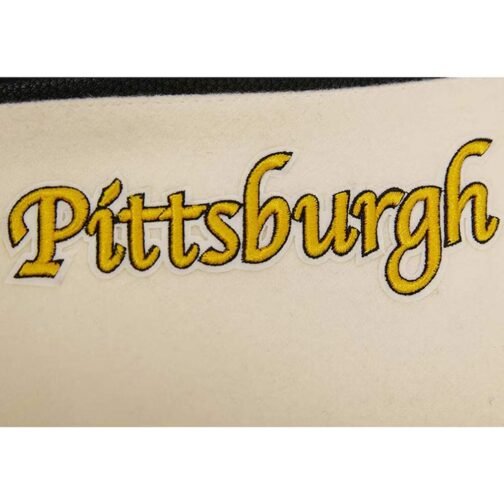 Pittsburgh Steelers Retro Classic Varsity Cream and Black Jacket - Image 6