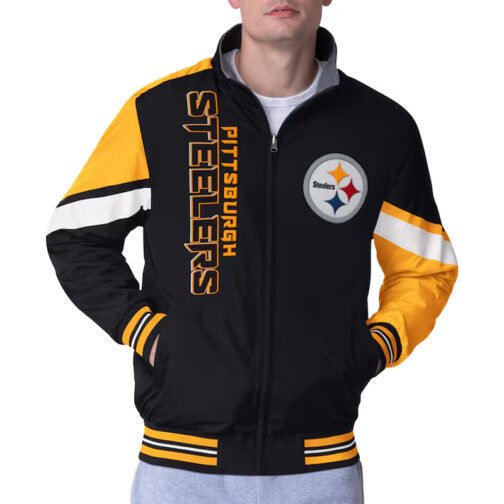 Pittsburgh Steelers Strong Arm Black Full-Zip Jacket