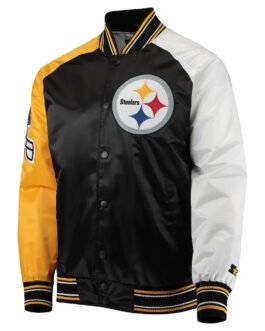 The Reliever Pittsburgh Steelers Varsity Satin Jacket