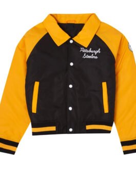 Pittsburgh Steelers Black and Gold Throwback Jacket