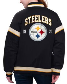 Pittsburgh Steelers Tournament Black Varsity Jacket