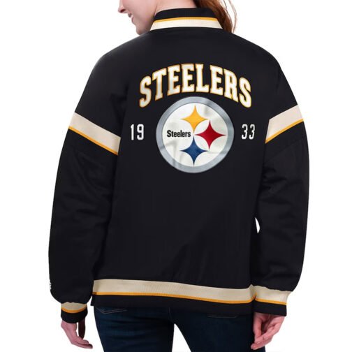 Pittsburgh Steelers Tournament Black Varsity Jacket - Image 2
