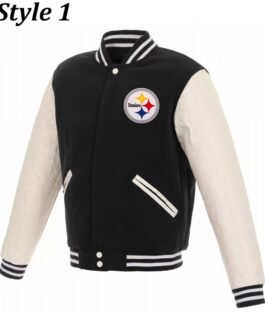 Varsity Pittsburgh Steelers Leather/Wool Jacket