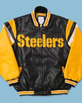 Pittsburgh Steelers Black and Yellow Leather Jacket