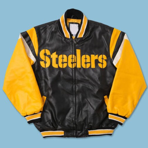 Pittsburgh Steelers Black and Yellow Leather Jacket