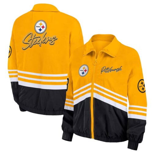 Pittsburgh Steelers Throwback Windbreaker Jacket - Image 3