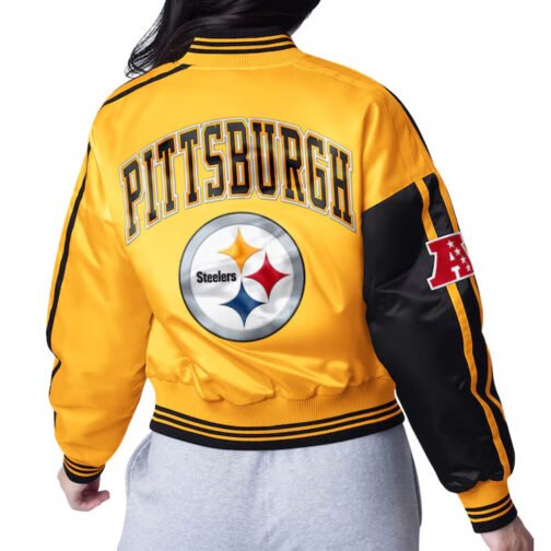 Pittsburgh Steelers Zone Blitz Black/Gold Jacket - Image 2