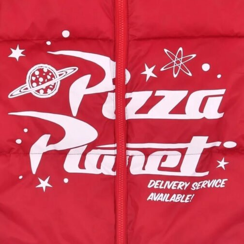 Pizza Planet Puffer Red Jacket - Image 3