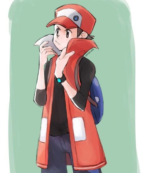 Pokemon Red Masters Long Leather Vest - Image 8