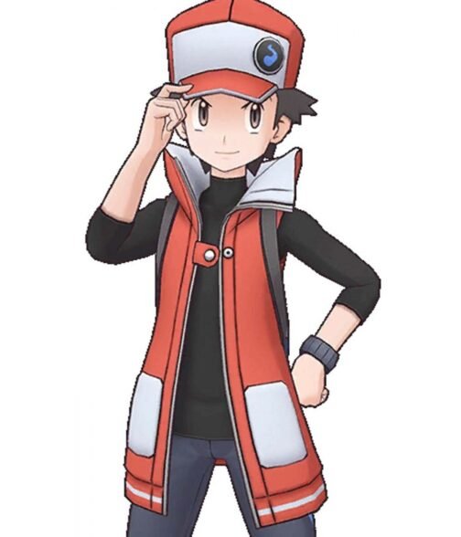 Pokemon Red Masters Long Leather Vest - Image 5