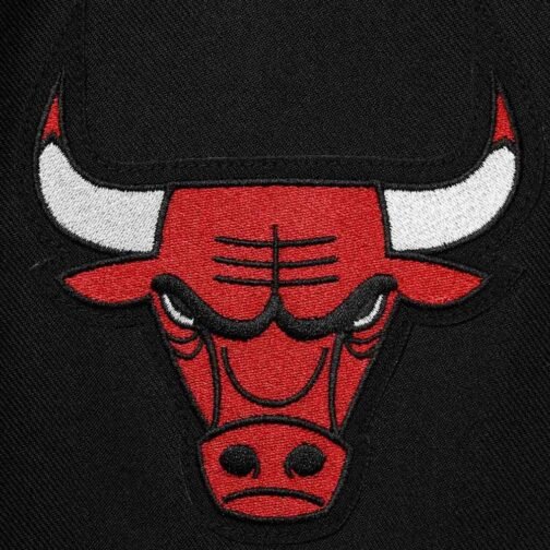 Black Chicago Bulls Poly Twill Full-Snap Jacket - Image 4