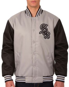 Gray/Black Chicago White Sox Poly Twill Jacket