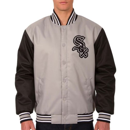 Gray/Black Chicago White Sox Poly Twill Jacket