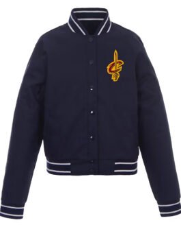 Cleveland Cavaliers Poly Twill Navy Blue Jacket