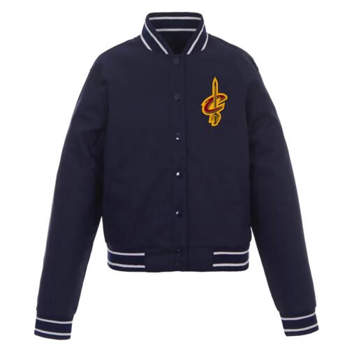 Cleveland Cavaliers Poly Twill Navy Blue Jacket