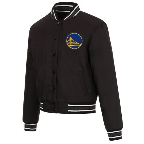 Golden State Warriors Poly-Twill Black Jacket