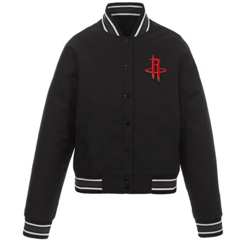 Houston Rockets Black Poly-Twill Jacket