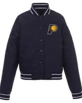 Navy Indiana Pacers Poly-Twill Jacket