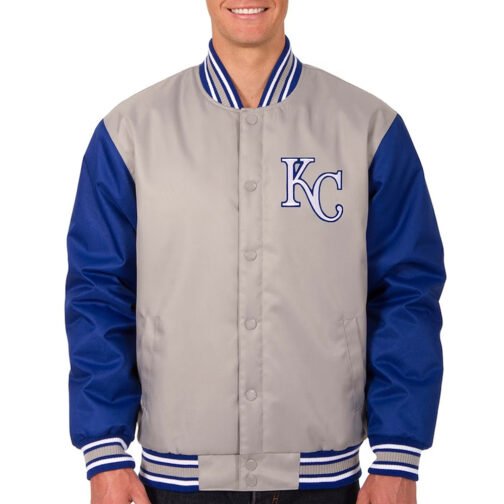 Kansas City Royals Poly Twill Gray/Royal Jacket