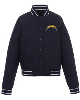 LA Chargers Navy Poly Twill Jacket