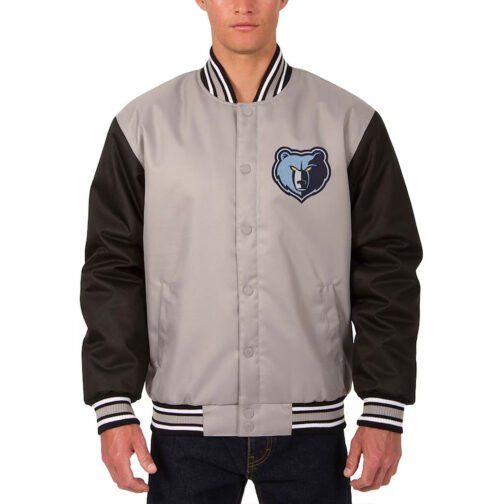 Memphis Grizzlies Poly Twill Gray/Black Jacket