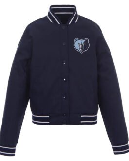 Memphis Grizzlies Navy Poly Twill Jacket