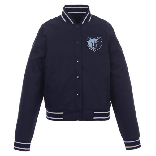 Memphis Grizzlies Navy Poly Twill Jacket