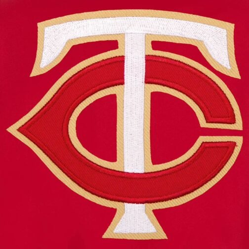 Minnesota Twins Red Poly-Twill Full-Snap Jacket - Image 4