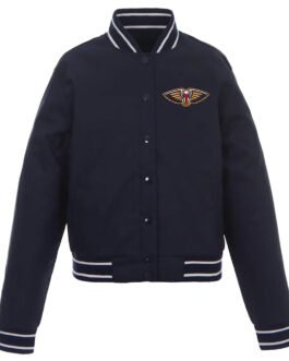 Navy New Orleans Pelicans Poly-Twill Jacket