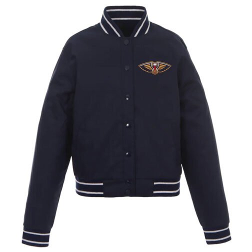 Navy New Orleans Pelicans Poly-Twill Jacket
