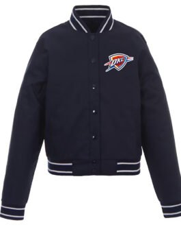 Oklahoma City Thunder Black Poly Twill Jacket