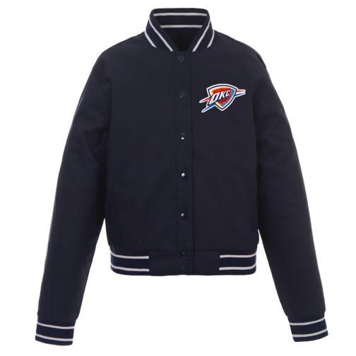 Oklahoma City Thunder Black Poly Twill Jacket