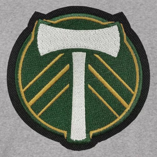 Portland Timbers Gray and Black Varsity Wool Jacket - Image 3