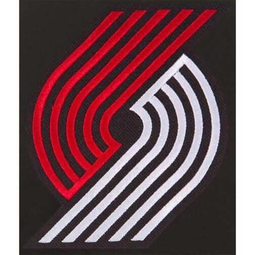 Portland Trail Blazers Black Poly Twill Jacket - Image 3